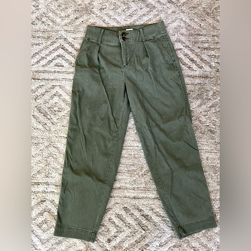 Olive Green Mom Jeans